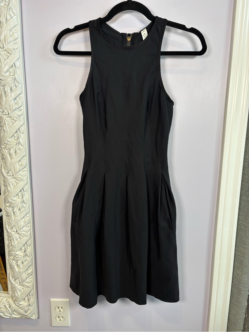 lululemon athletica Court Crush Tennis Black Sleeveless Athletic Dress Size 4